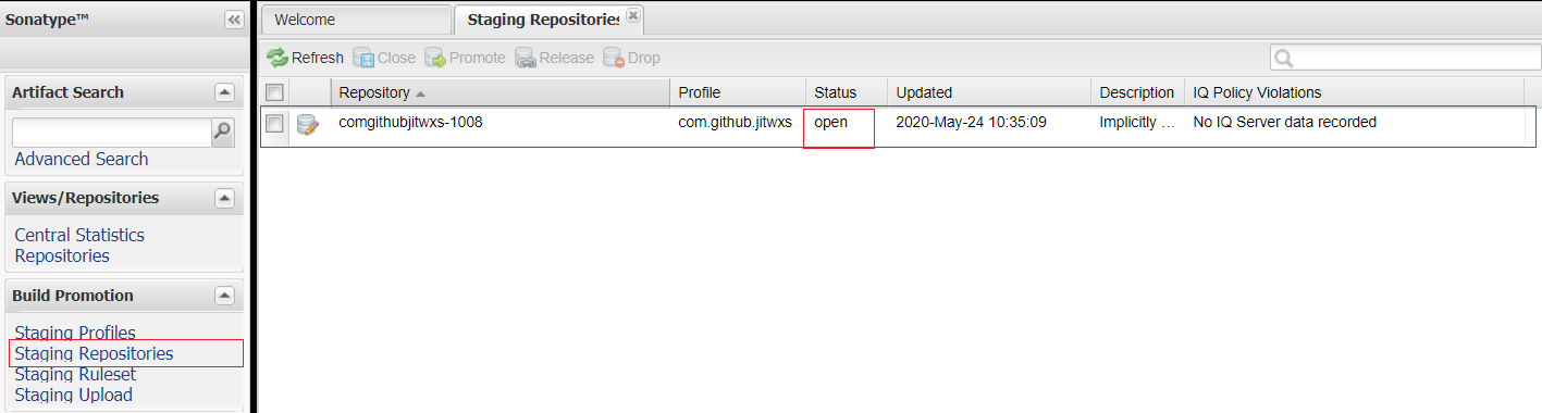 Staging Repositories