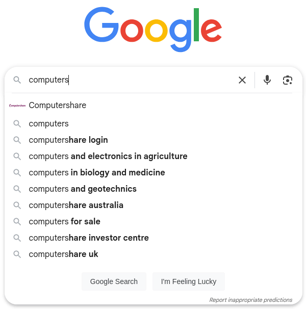 Autocompletado en Google