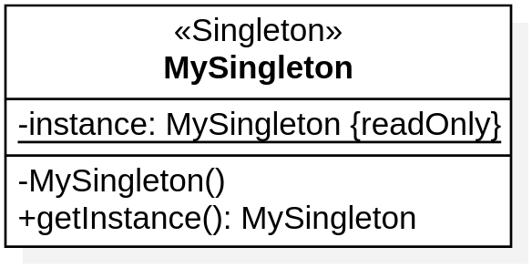 Diagrama UML Singleton