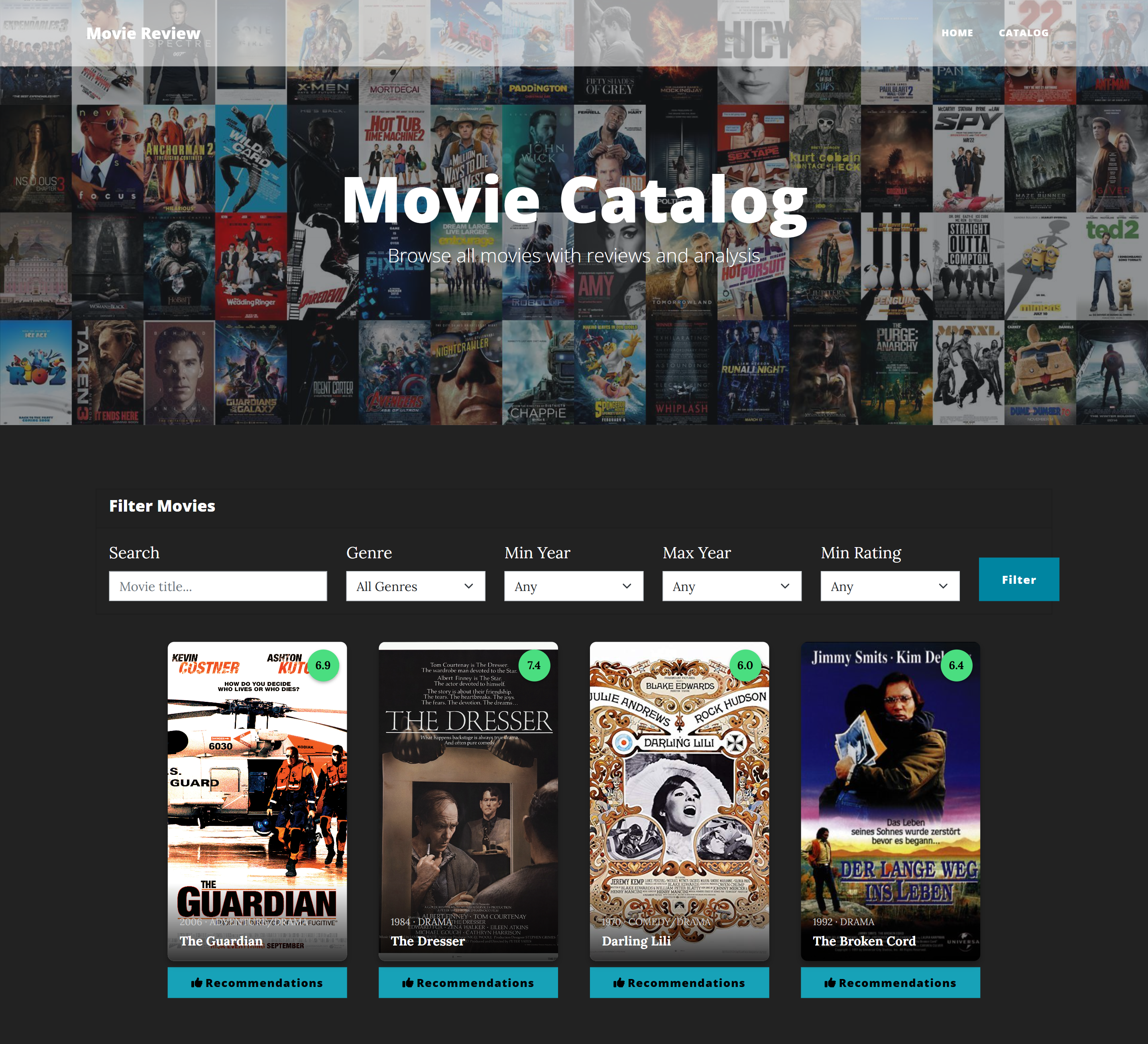 SAS movie catalog
