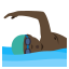 Man swimming: dark skin tone :man_swimming_tone5: 🏊🏿♂️