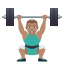 Man lifting weights: medium skin tone :man_lifting_weights_tone3: 🏋🏽♂️