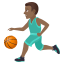Man bouncing ball: medium-dark skin tone :man_bouncing_ball_tone4: ⛹🏾♂️