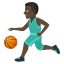Man bouncing ball: dark skin tone :man_bouncing_ball_tone5: ⛹🏿♂️