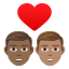 Эмодзи 👨🏾‍❤️‍👨🏽 JoyPixels