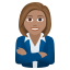Эмодзи 👩🏽‍💼 JoyPixels