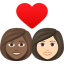 Эмодзи 👩🏾‍❤️‍👩🏻 JoyPixels