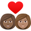Эмодзи 👩🏾‍❤️‍👩🏽 JoyPixels