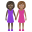 Эмодзи 👩🏿‍🤝‍👩🏽 JoyPixels