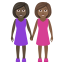 Эмодзи 👩🏿‍🤝‍👩🏾 JoyPixels