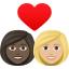 Эмодзи 👩🏿‍❤️‍👩🏼 JoyPixels