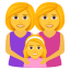 Эмодзи 👩‍👩‍👧 JoyPixels