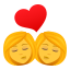 Эмодзи 👩‍❤️‍💋‍👩 JoyPixels