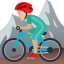 Эмодзи 🚵🏼‍♂️ JoyPixels