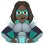 Эмодзи 🦹🏿‍♀️ JoyPixels