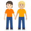 Эмодзи 🧑🏻‍🤝‍🧑🏼 JoyPixels