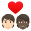 Эмодзи 🧑🏻‍❤️‍🧑🏿 JoyPixels