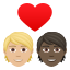 Эмодзи 🧑🏼‍❤️‍🧑🏿 JoyPixels