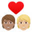 Эмодзи 🧑🏽‍❤️‍🧑🏼 JoyPixels