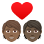 Эмодзи 🧑🏾‍❤️‍🧑🏿 JoyPixels