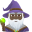 Эмодзи 🧙🏿‍♂️ JoyPixels
