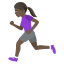 Эмодзи 🏃🏿‍♀️ JoyPixels