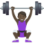 Эмодзи 🏋🏿‍♀️ JoyPixels