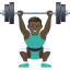 Эмодзи 🏋🏿‍♂️ JoyPixels