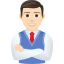 Эмодзи 👨🏻‍💼 JoyPixels