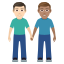 Эмодзи 👨🏻‍🤝‍👨🏽 JoyPixels