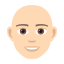 Эмодзи 👨🏻‍🦲 JoyPixels