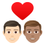 Эмодзи 👨🏻‍❤️‍👨🏽 JoyPixels