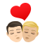 Эмодзи 👨🏻‍❤️‍💋‍👨🏼 JoyPixels