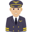 Эмодзи 👨🏼‍✈️ JoyPixels