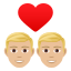 Эмодзи 👨🏼‍❤️‍👨🏼 JoyPixels
