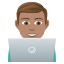Эмодзи 👨🏽‍💻 JoyPixels