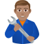 Эмодзи 👨🏽‍🔧 JoyPixels