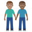Эмодзи 👨🏽‍🤝‍👨🏾 JoyPixels