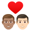 Эмодзи 👨🏽‍❤️‍👨🏻 JoyPixels