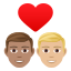 Эмодзи 👨🏽‍❤️‍👨🏼 JoyPixels