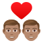 Эмодзи 👨🏽‍❤️‍👨🏽 JoyPixels