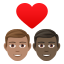 Эмодзи 👨🏽‍❤️‍👨🏿 JoyPixels