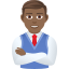 Эмодзи 👨🏾‍💼 JoyPixels