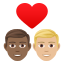 Эмодзи 👨🏾‍❤️‍👨🏼 JoyPixels