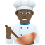 Эмодзи 👨🏿‍🍳 JoyPixels