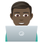 Эмодзи 👨🏿‍💻 JoyPixels