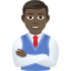 Эмодзи 👨🏿‍💼 JoyPixels
