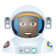 Эмодзи 👨🏿‍🚀 JoyPixels