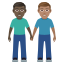 Эмодзи 👨🏿‍🤝‍👨🏽 JoyPixels
