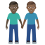 Эмодзи 👨🏿‍🤝‍👨🏾 JoyPixels